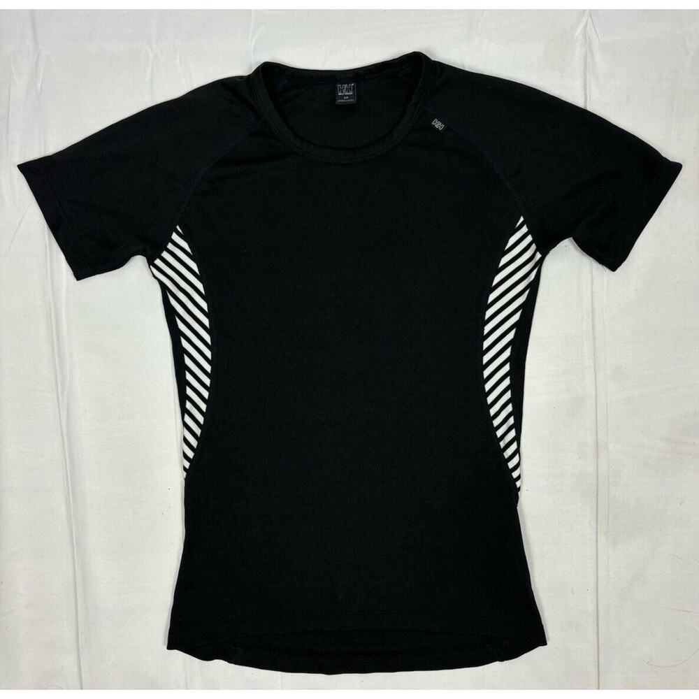 Helly Hanson Short Sleeve Black Athletic Shirt Size Small Sports Activewear